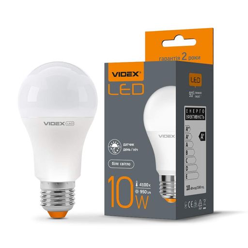 LED лампа (день/ночь) VIDEX 10W E27 4100K 220V VL-A60e-10274-N (1565657)
