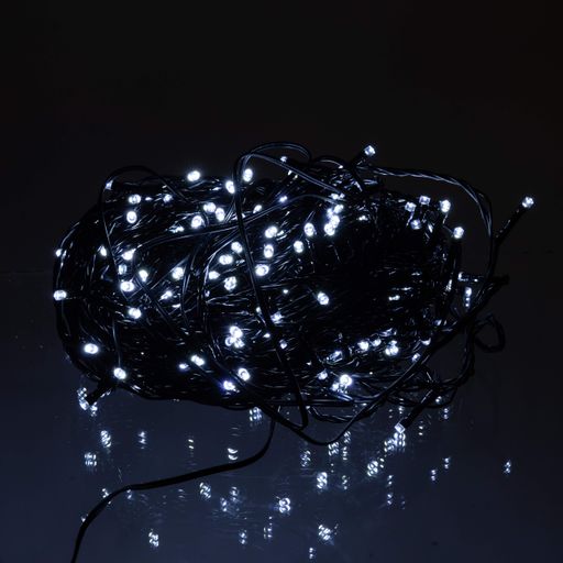 Гирлянда Нить уличная 300 LED 30 м на солнечной батарее черная, белый Garlando SB300L30MBW (1568649)