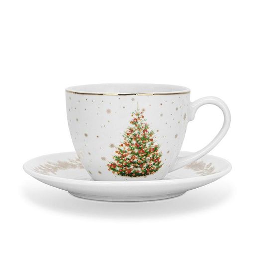 Чашка з блюдцем Fissman Christmas 260 мл 14021 (1568996)