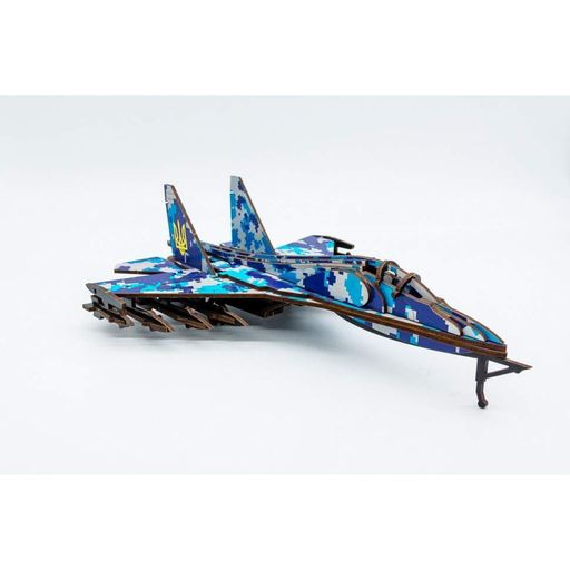 Деревянный 3D конструктор "МИГ-29" PuzzleOK Арт-00654, 94 детали (1571426)
