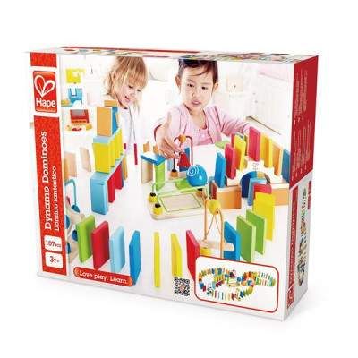 Конструктор Hape динамічний Ефект доміно Динамо 107 елемента (E1042) (1574076)