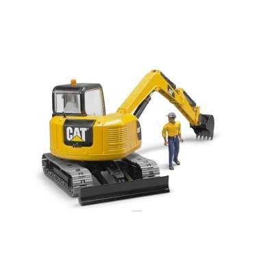 Спецтехника Bruder Мини-экскаватор Cat со строителем 1:16 (02466) (1574416)