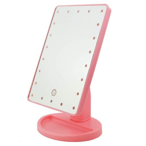 Настільне дзеркало з  16 LED підсвічуванням Large LED Mirror Pink (1575475)