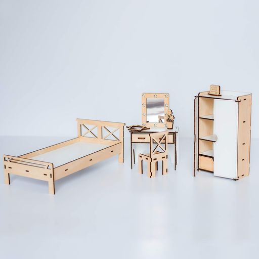 Набор кукольной мебели для Барби NestWood "Спальня Eco" (kmb005eco) (1577286)