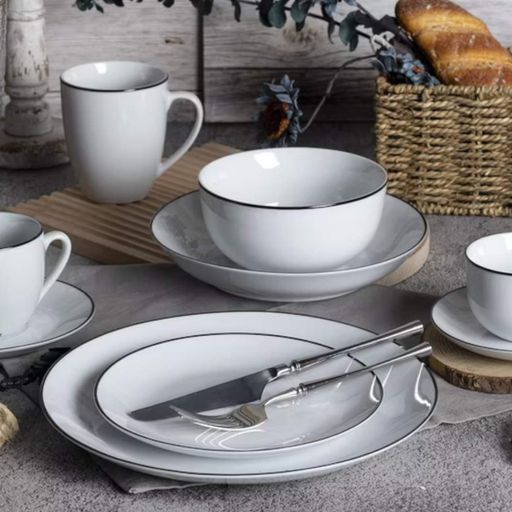 Набор столовой посуды Piece Stoneware 16 предметов (MC5575-2) Белый (1578247)