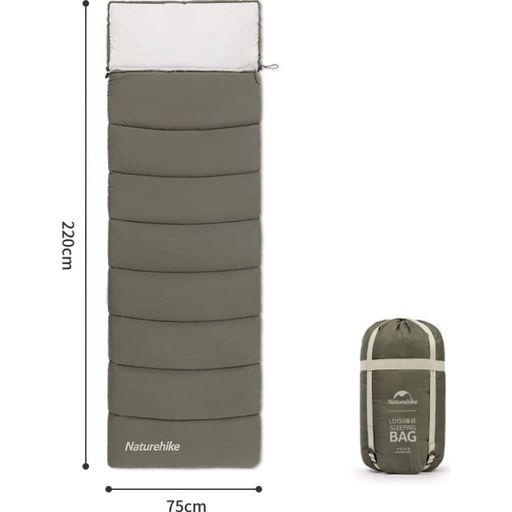 Спальник с копюшоном Naturehike LD350 CNK2300SD016 Dark Green (6976023921810) [146581] (1582053)