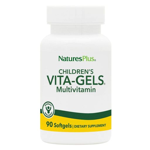 Комплекс Вітамінів Для Дітей, Children's Vita-Gels, Natures Plus, Смак Апельсину, 90 гелевих капсул (1587553)