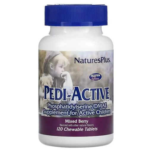 Добавка для Активных Детей (Фосфатидилсерин и DMAE), Natures Plus, 120 Жевательных Таблеток (1587771)