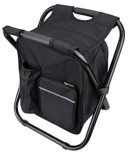 Стул-рюкзак складной RIAS RT-84 с термосумкой 3в1 15L 25×29 см Black (3_07201) (1590801)