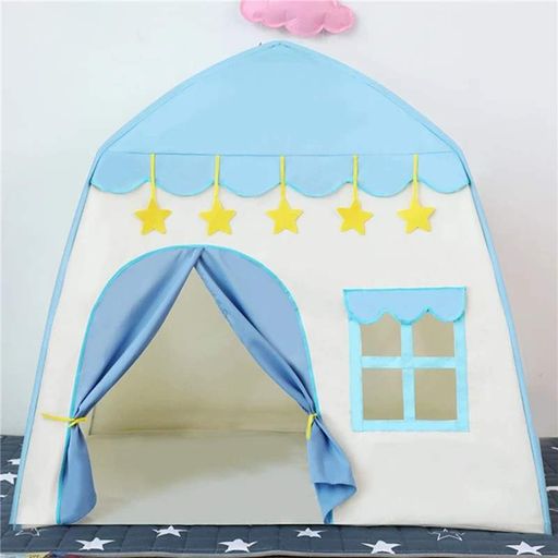 Дитячий ігровий намет у вигляді будиночка RIAS 130x130x110см Blue (3_04776) (1590849)