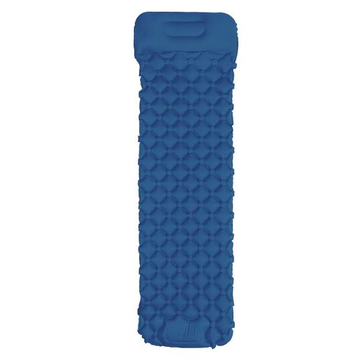 Надувний туристичний матрац Sleeping Pad з подушкою м вбудованим насосом 180х65см Bue (3_05010) (1590919)
