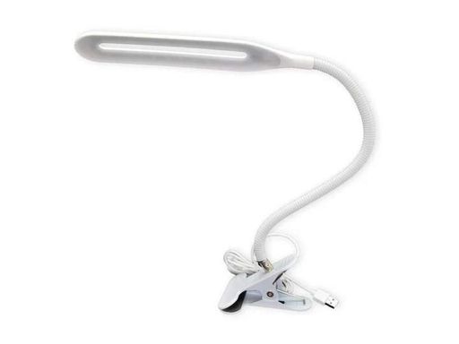 Настольная светодиодная лампа RIAS 206 USB на прищепке 24 LED White (7_01390) (1590982)