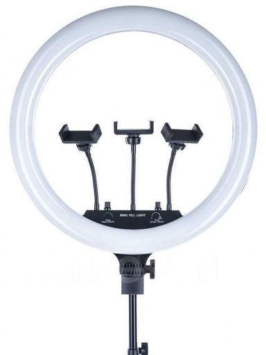 Кільцева світлодіодна LED лампа RIAS MJ18 RGB 45см Різнокольорова на 3 держателя USB дротове управління (1591068)