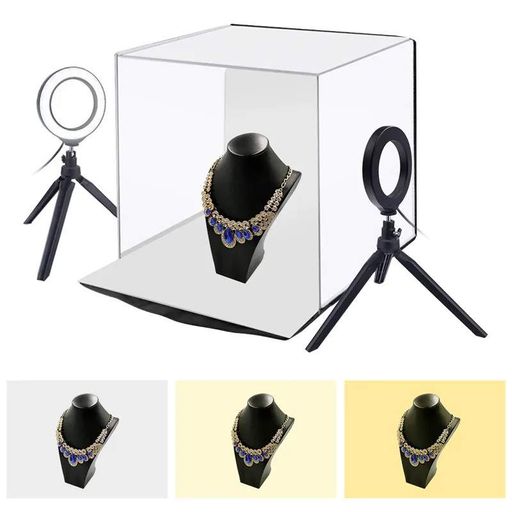 Фотобокс Puluz PU5140 для предметной съемки 40x40x40см + 5 фонов White-Black (3_03938) (1591377)