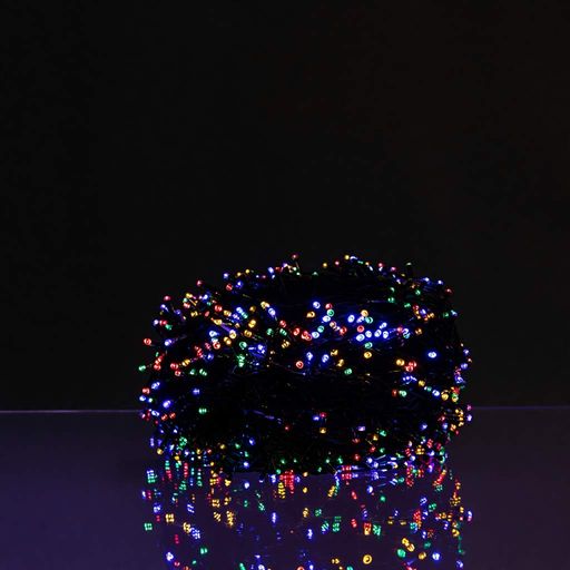 Гирлянда Нить уличная 300 LED 30 м на солнечной батарее черная, мультиколор (1591773)