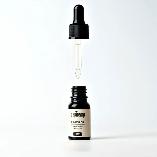Масло каннабидиола Pephemp 5% CBD Oil со вкусом кокоса, в каплях, 10 мл