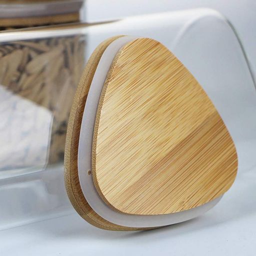 Скляний контейнер з бамбуковою кришкою "Trinity" 10x20 см (1,2 л) (1593353)