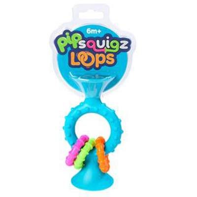 Брязкальце Fat Brain Toys прорізувач на присосках pipSquigz Loops бірюзовий (F166ML) (1593830)