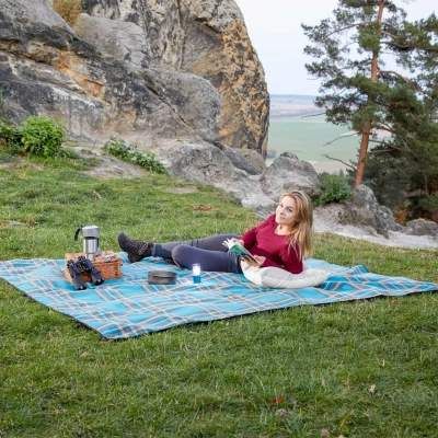 Туристический коврик Uquip для пікніка Scotty XXL Petrol/Grey (243103) (DAS303240) (1595901)