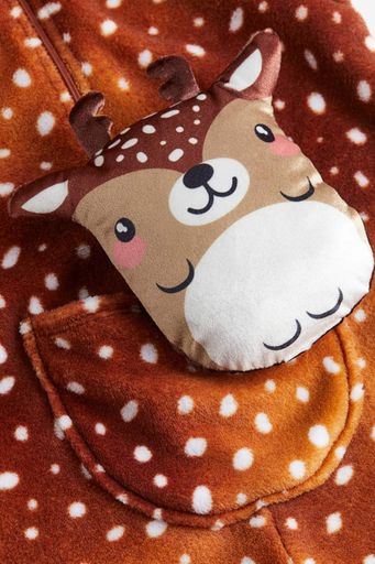 Пижама кигуруми + игрушка для девочки H&M Animal Costume 1080517-010 122-128 см (6-8 years) Коричневый (1597905)
