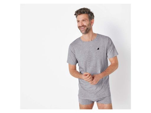 Пижамная футболка хлопковая с вышивкой для мужчины Livergy U.S. Grand Polo 464523 XXL Серый (1597980)