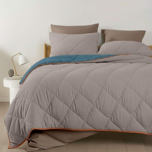 Покривало стьобане двостороннє на ліжко та диван 210x240 TAUPE STONE CS2 COSAS (4822052472200) (1601962)