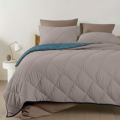 Покривало стьобане двостороннє на ліжко та диван 210x240 TAUPE STONE CS9 COSAS (4822052472309) (1601975)