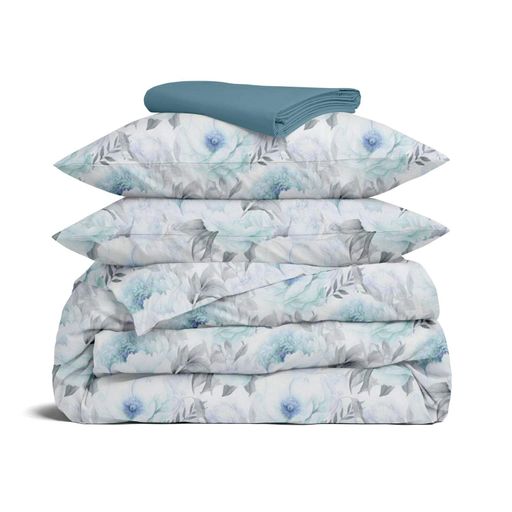 Сімейна постільна білизна з простирадлом на резинці SOFT PEONY CS1 COSAS (4822052468524) (1602004)