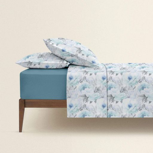 Сімейна постільна білизна з простирадлом на резинці SOFT PEONY CS1 COSAS (4822052468524) (1602004)