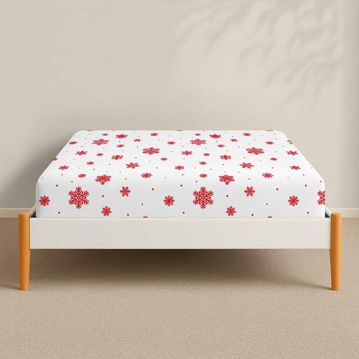 Простирадло на резинці фланель 200х220х30 SNOWFLAKES BERRY COSAS (4822052476567) (1605917)