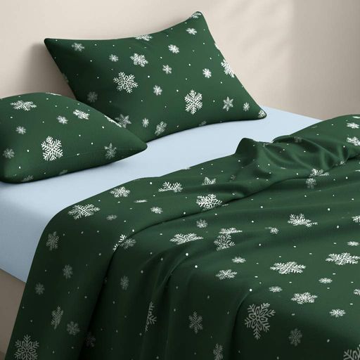 Дитяча постільна білизна фланель в ліжечко SNOWFLAKES FOREST COSAS (4822052476819) (1606006)