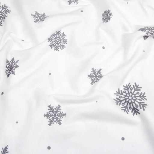 Дитяча постільна білизна фланель в ліжечко SNOWFLAKES SILVER CS2 COSAS (4822052476888) (1606012)