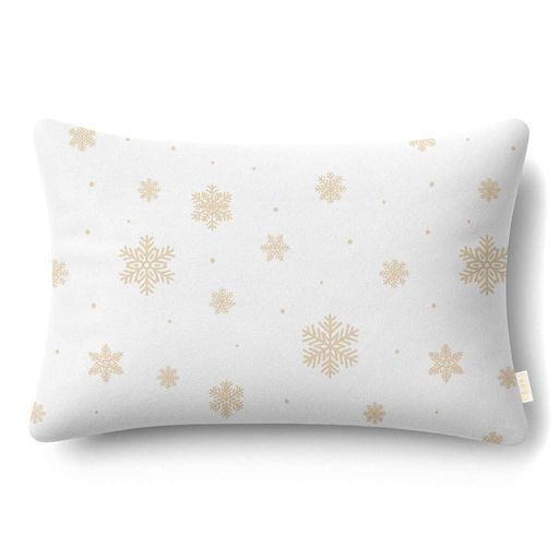 Двоспальна постільна білизна фланель з простирадлом на резинці SNOWFLAKES GOLD CS5 COSAS (4822052480175) (1606666)