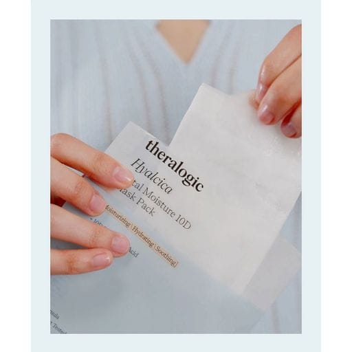 Тканевая маска для лица theralogic Hyalcica Total Moisture 10D Mask Pack с 10 формами гиалуроновой кислоты и центеллой, 10*20 г