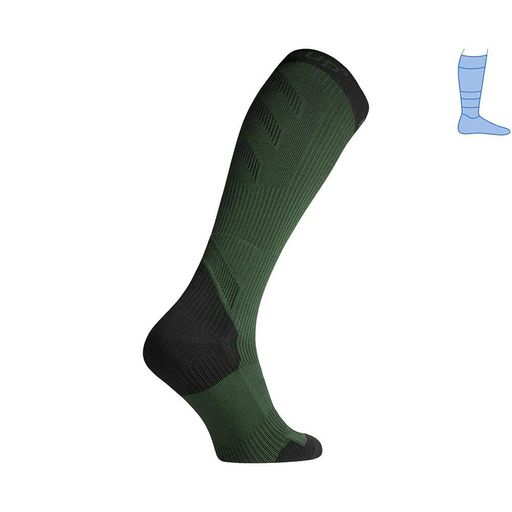 Компрессионные гольфы Protector LongDry PRO демисезонные с утеплением Ахилла, черно-зеленые M (40-43) (1613634)