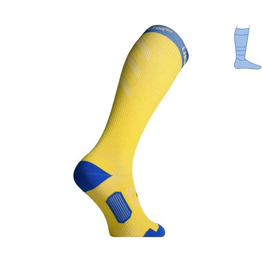 Компрессионные гольфы защитные летние Protector LongDry+ PRO, сине-желтые M (40-43) (1613645)