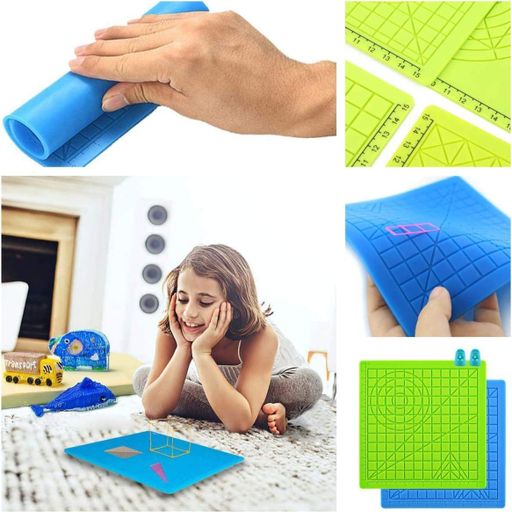 Силиконовый коврик для 3D ручек 17x17 см Green (1618533)