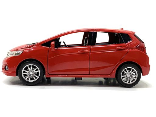 Машинка металлическая TK Union Honda fit 1:32 свет звук открываются двери Вид 3 Красная (GT-04600) (1624827)