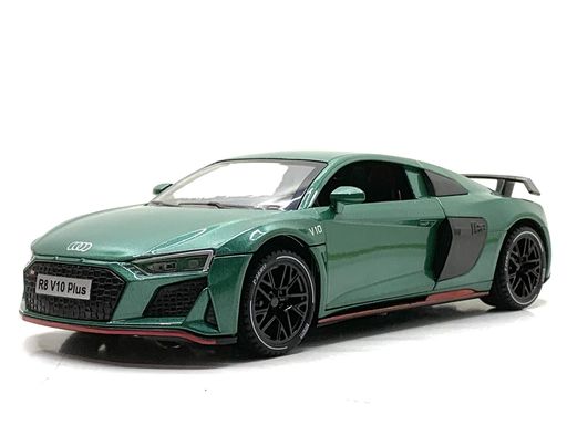 Машина Автосвіт Audi R8 інерційна масштаб 1:24 відчиняються двері капот багажник 20см Зелена (AP-2017) (1624875)