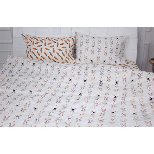 Постільна білизна MirSon Бязь 17-0529 Bunnies white Сімейний (m343070) (1625009)