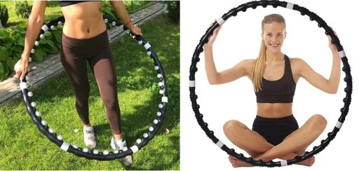 Утяжеленный массажний обруч Хула Хуп с магнитами Massaging exerciser (1626764)