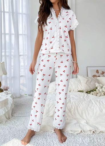 Зручний жіночий домашній комплект для сну та дому Perfect Cherry (1843-48-01) Білий XL (1627004)