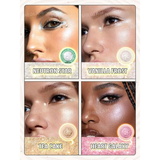 Палетка хайлайтеров для лица Sheglam Lunar Glow Highlighter, 20 г