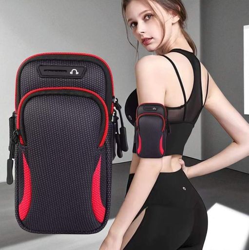 Чехол на руку Primo Sport универсальный спортивный для телефона до 6.5" - Black/Red (1630089)