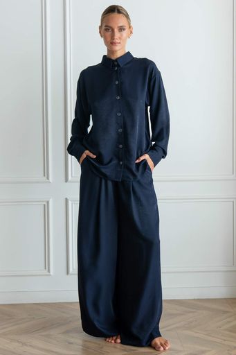 Пижама Forly Костюм пижамный с брюками шелк/хлопок Dove L-XXL Синій SL0088-14-69_L-XXL (1632115)