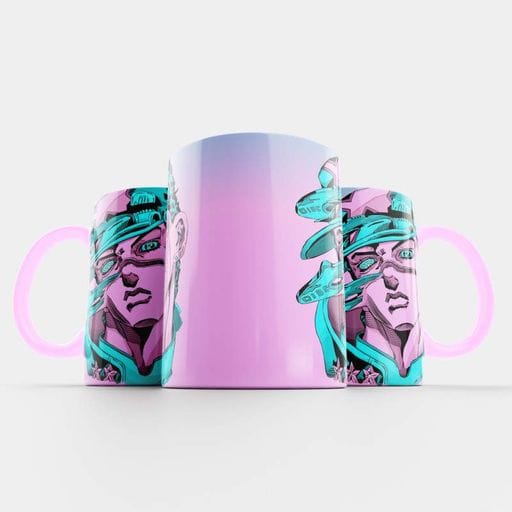 Чашка Fan Girl Джотаро диски Неймовірні пригоди ДжоДжо - JoJo's Bizarre Adventure (14799) 330 мл Рожевий (1636295)