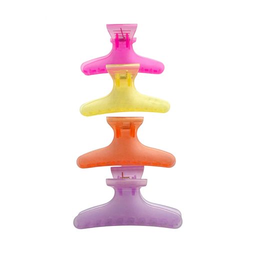 Заколка для волос Zauber-manicure Краб, разноцветно-прозрачный, 4 шт (06-102-4)