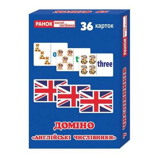 Настольная игра Ranok Creative домино Английские числительные Разноцветный (SR-113-N-77) (1642003)