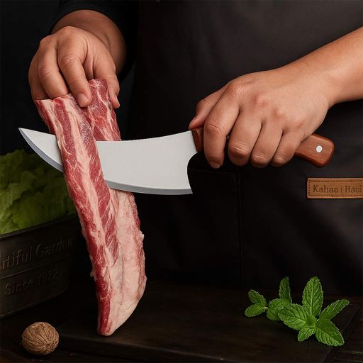 Обвалочный нож для мяса Satori из нержавеющей стали с деревянной рукояткой 26.5 см, Kitchen Master 87651 (1643448)