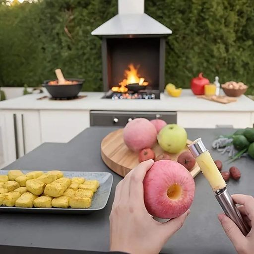 Нож для для быстрого и аккуратного вырезания удаления сердцевин с картофеля, яблок, груш и овощей, Kitchen Master 87937 (1643666)